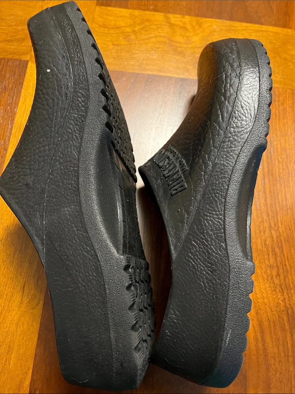 Birkenstock Black  man’s Slip-On Clogs with Logo Insole, 41 European, 26.5 USA